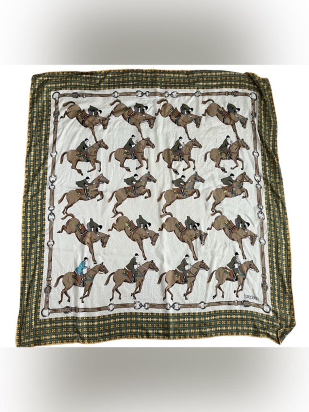 Loredano Equestrian silk scarf